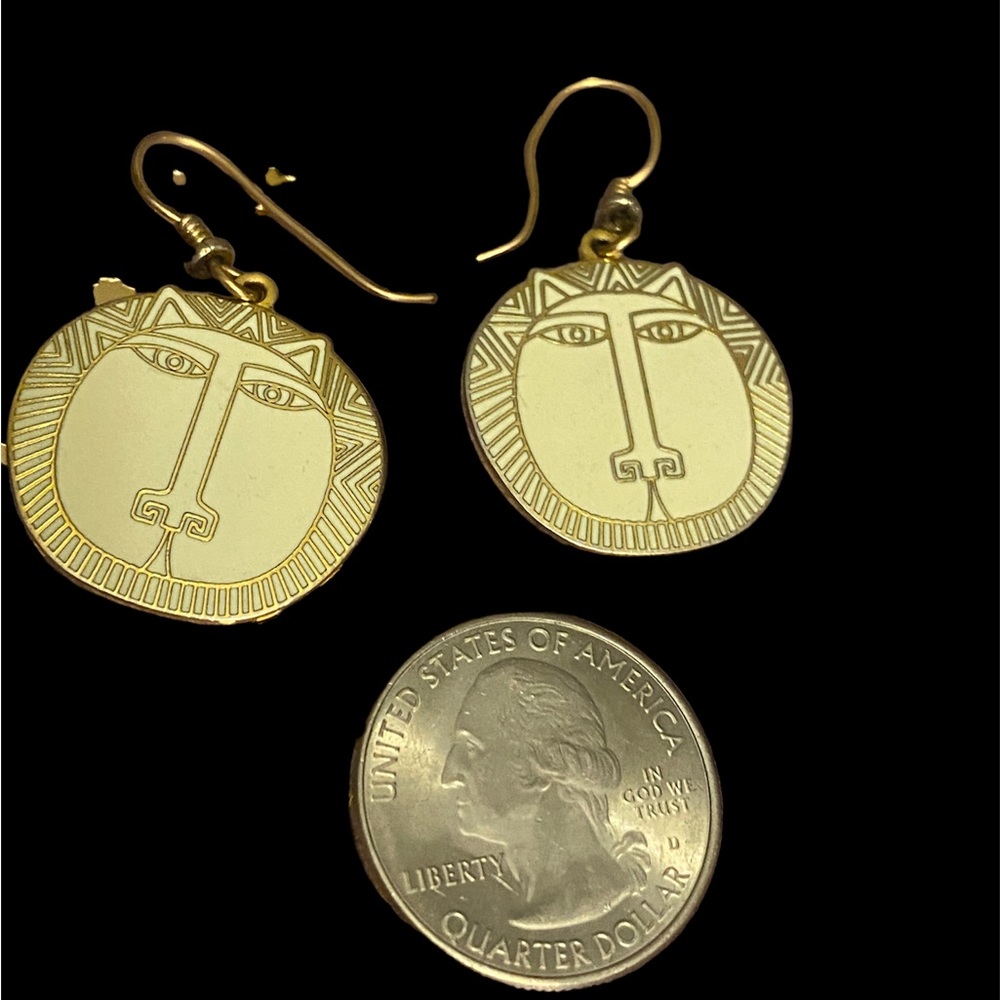 Laurel Burch “Moon Tiger” vintage earrings - Picture 4 of 5